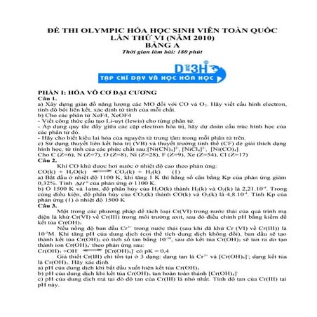 Olympic hoa hoc sv toan quoc 2010