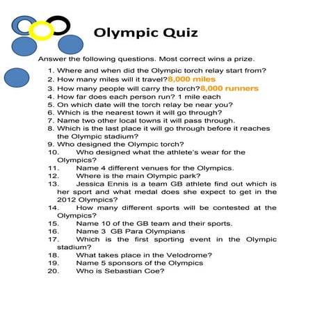 Olympic quiz | PDF
