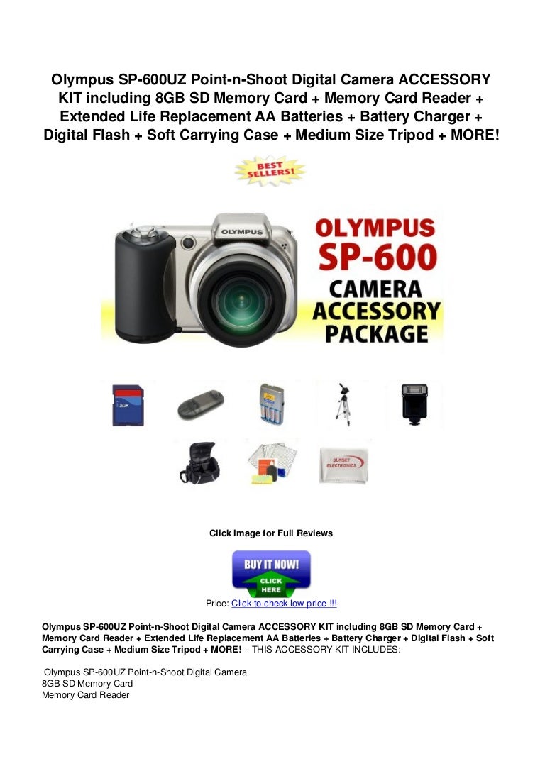 Olympus Sp 600 Uz Point N Shoot Digital Camera Accessory Kit Includin