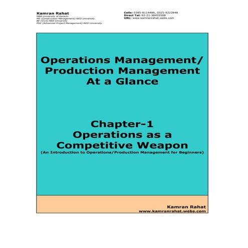 Introduction to Operations Management