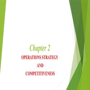 OPERATIONAL MANAGEMNT CHAPTER TWO LECTURE NOTE
