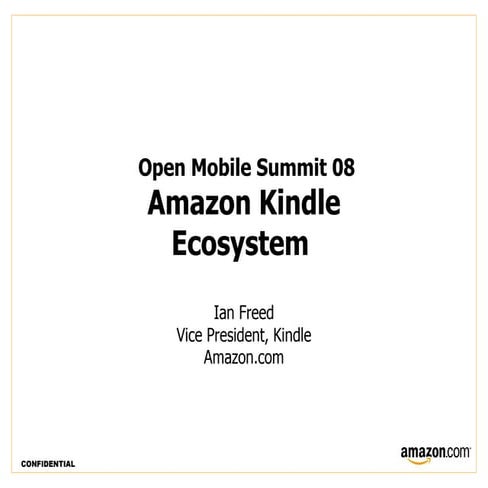 Amazon Kindle Ecosystem