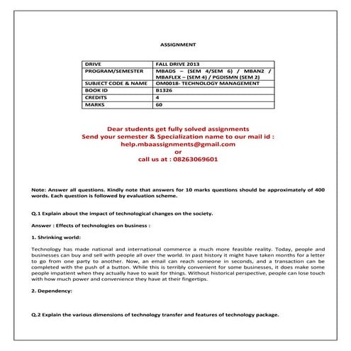 Om0018  technology management