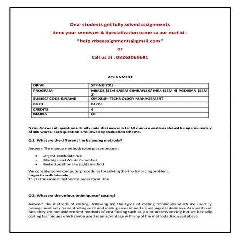 Om0018– technology management