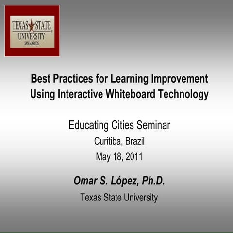 Omar López - Tecnologias e Aprendizado - CICI2011