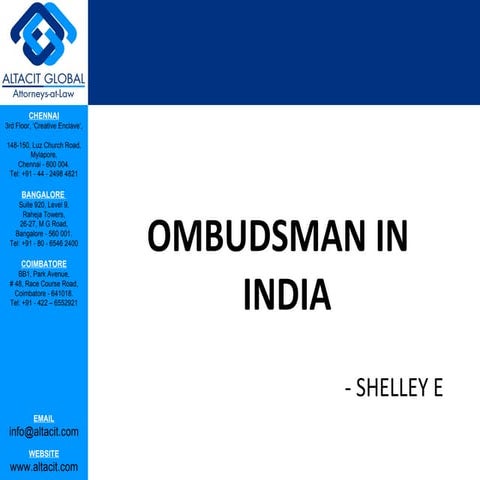 Ombudsman in india