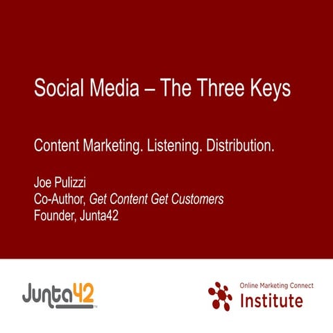 Online Marketing Summit - Joe Pulizzi on Content and Social Media