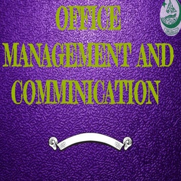 Office Management and Communication 