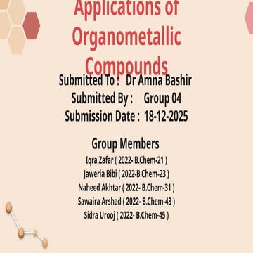 Applications of Organometallic compounds
