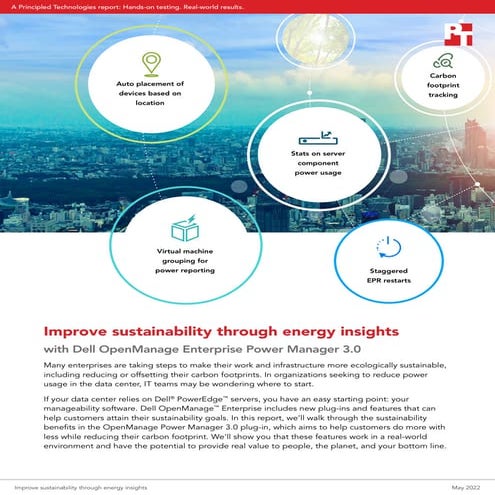 Improve sustainability through energy insights 