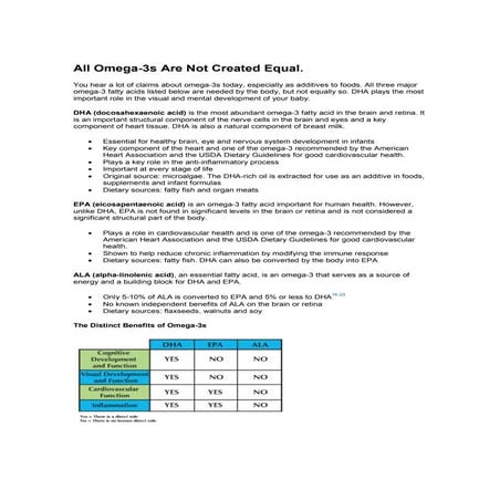Omega 3  pregnancy, feeding, brain, eye etc.