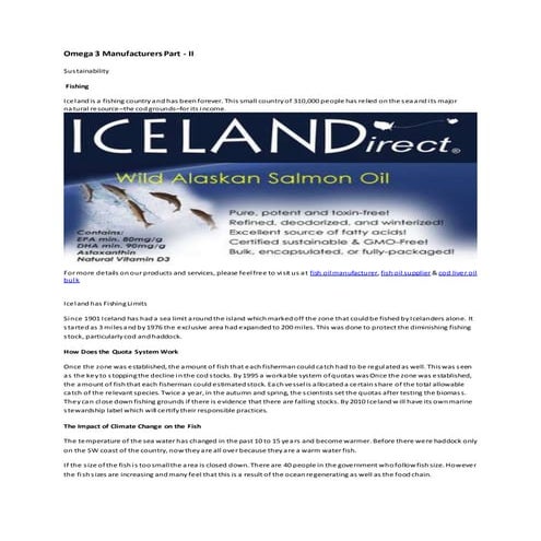 Omega 3 manufacturers part   ii