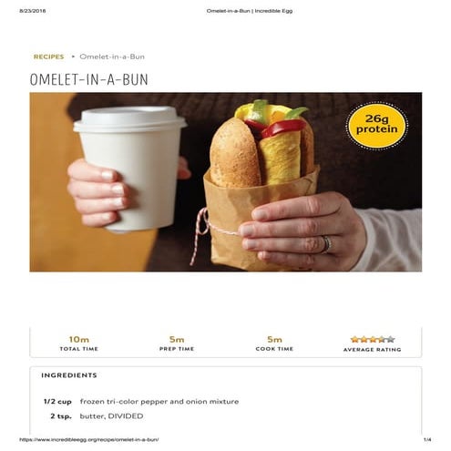 Omelet in-a-bun   incredible egg