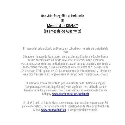 O Memorial de Drancy