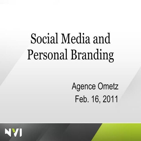 Social Media & Personal Branding for Career Advancement