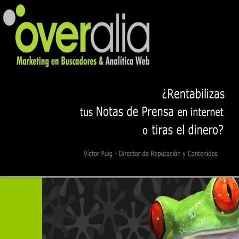 ¿rentabilizas tus notas de prensa en internet o tiras el dinero?
