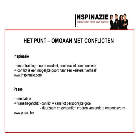 Het Punt - Omgaan met conflicten | PPT