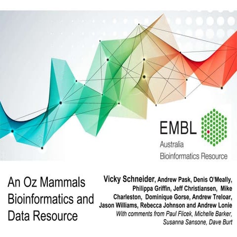 An Oz Mammals Bioinformatics and Data Resource