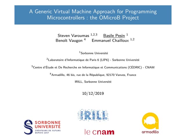 #OSSPARIS19 : A virtual machine approach for microcontroller programming : th...
