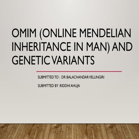 OMIM- Online Mendelian Inheritance in Man | PDF