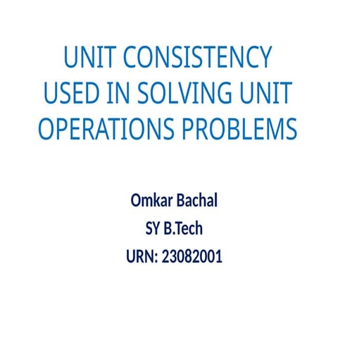 Omkar PPt for unit operations in chemical en