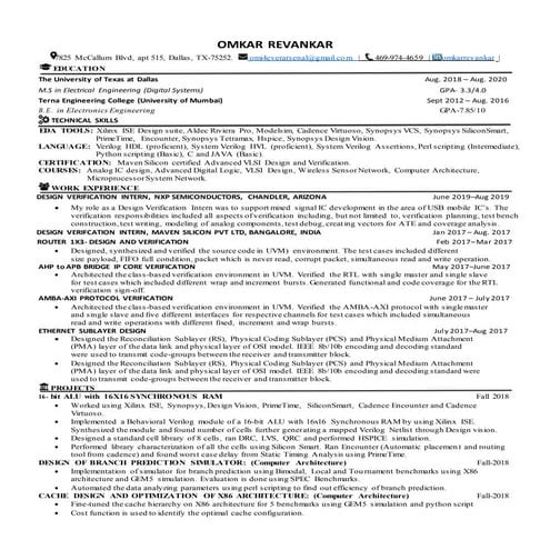 Omkar revankar resume