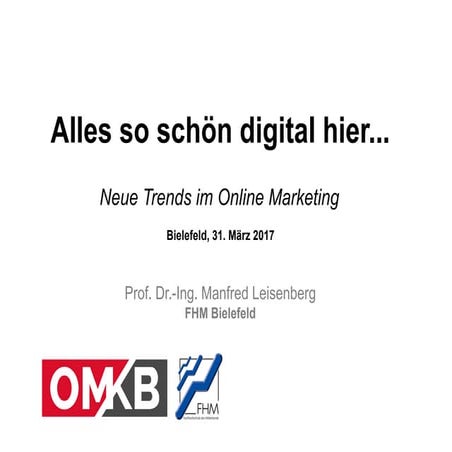 Ist ja alles so schön digital hier