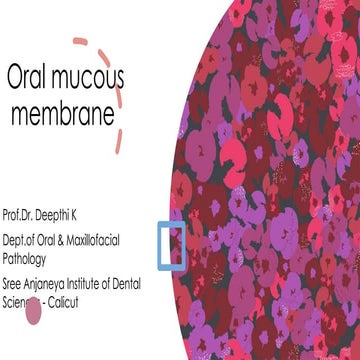 Oral mucous membrane - Oral mucosa | PPTX