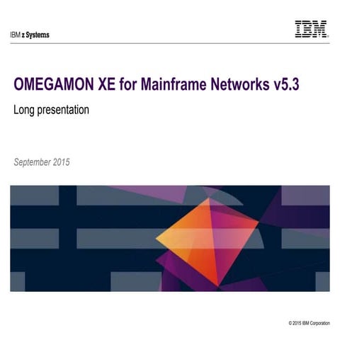 OMEGAMON XE for Mainframe Networks v5.3 Long presentation