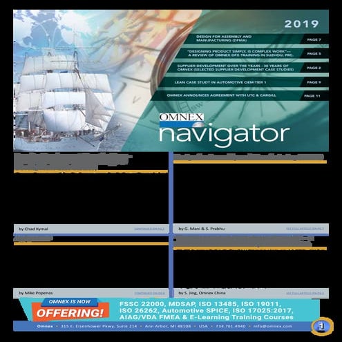 Omnex 2019 Newsletter Navigator