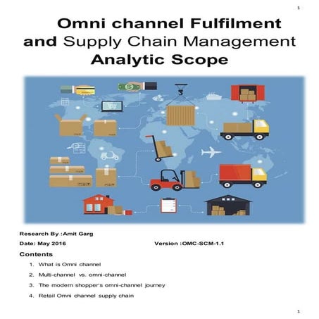 Omni channel fulfilment and supply chain management analytic
