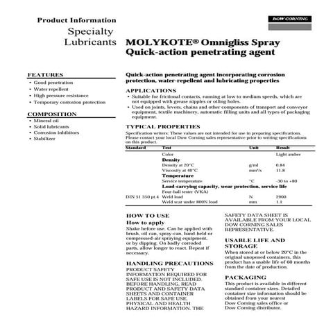 Molykote Products in India - Email sales@projectsalescorp.com 