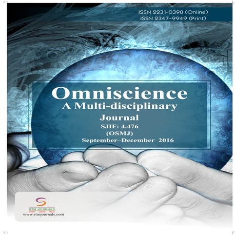 OmniScience: A Multi-disciplinary Journal vol 6 issue-3