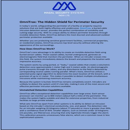 Application and Advantages of FO Based PIDS | PDF
