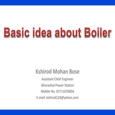 O&amp;m of boiler