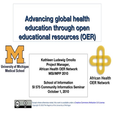 Advancing Global Health Education through Open Educational Resources