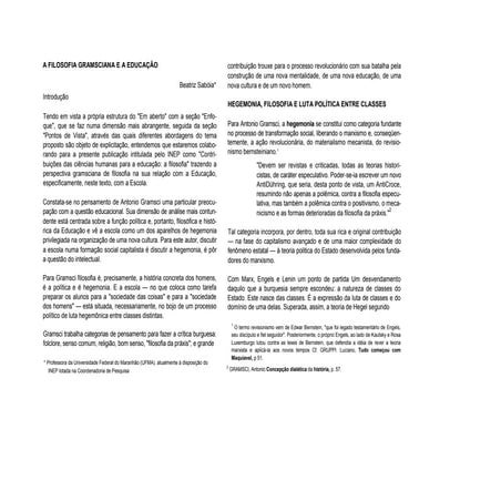 O momento gramsciano