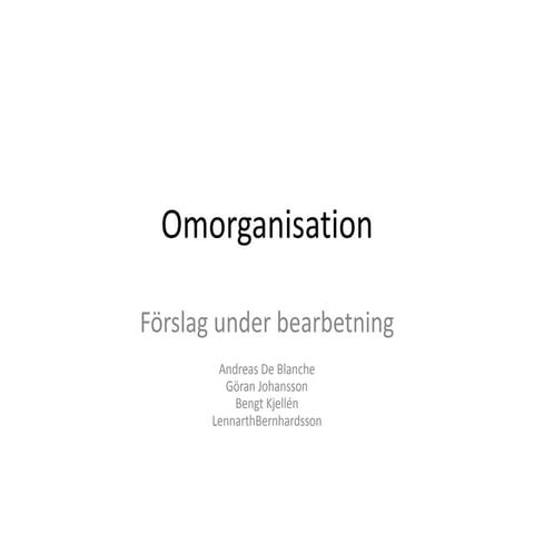 Omorganisation