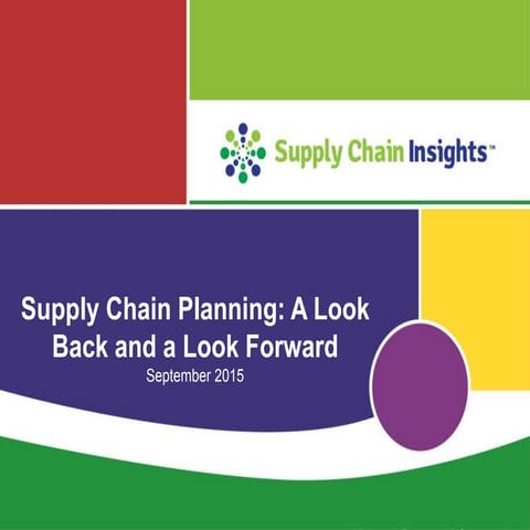 Supply Chain Planning: A look Back and a Look Forward