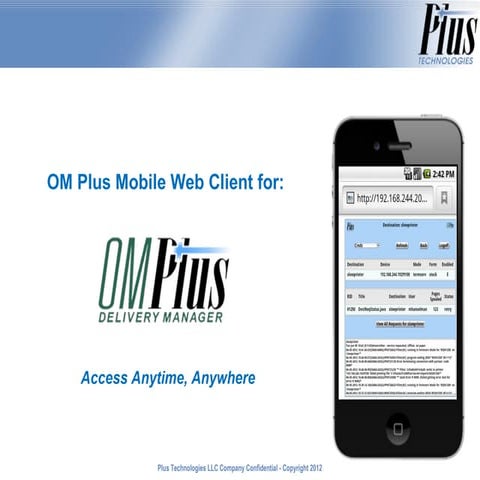OM Plus Mobile Web Client