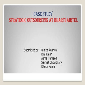 Strategic outsourcing at Bharti Airtel