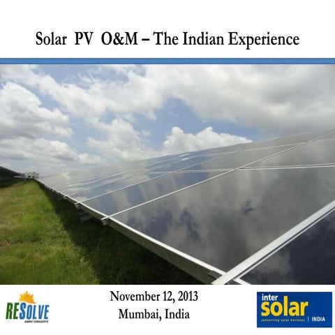 Solar O&M Presentation Intersolar 2013