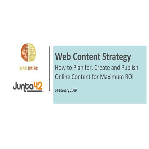 Web Content Strategy - How to Plan for, Create and Publish Online Content for...