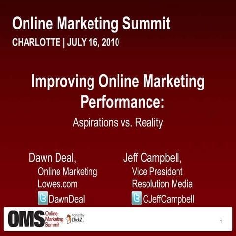 How to use Online Marketing Technology to Improve Campaign Performance - Lowe...