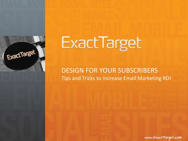 Design for Your Subscribers