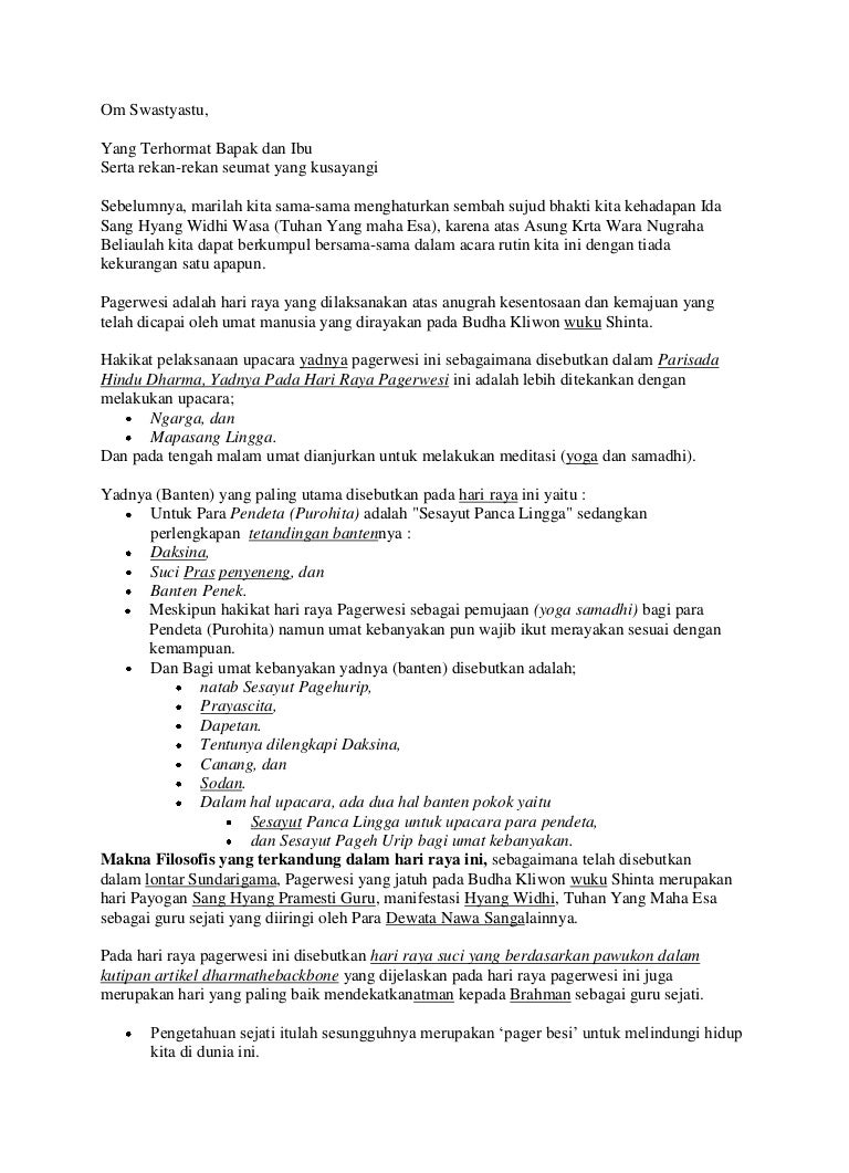 Dharma Wacana Bahasa Bali Singkat Berkas Sekolah