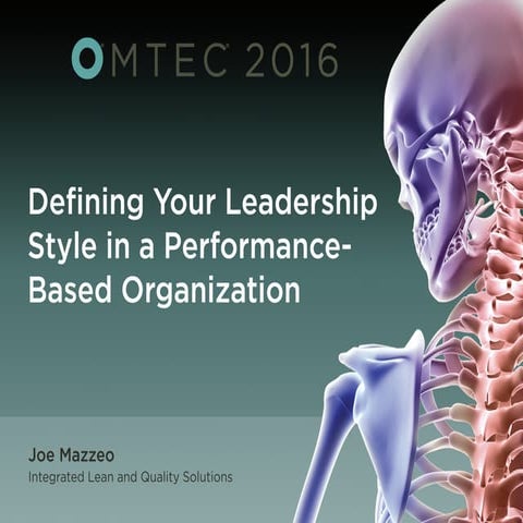 Defining Your Leadership Style in a Performance-Based Organization