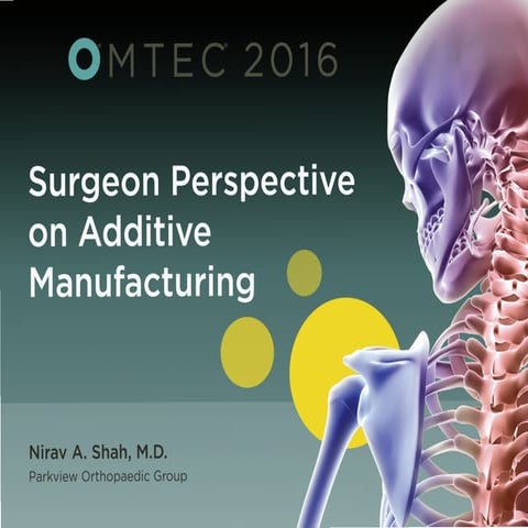 Surgeon Perspective on Additive Manufacturing 