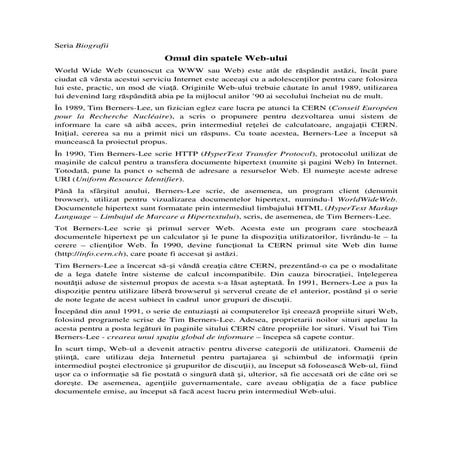 Omul din spatele Webului