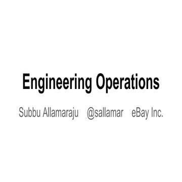 Engineering operations